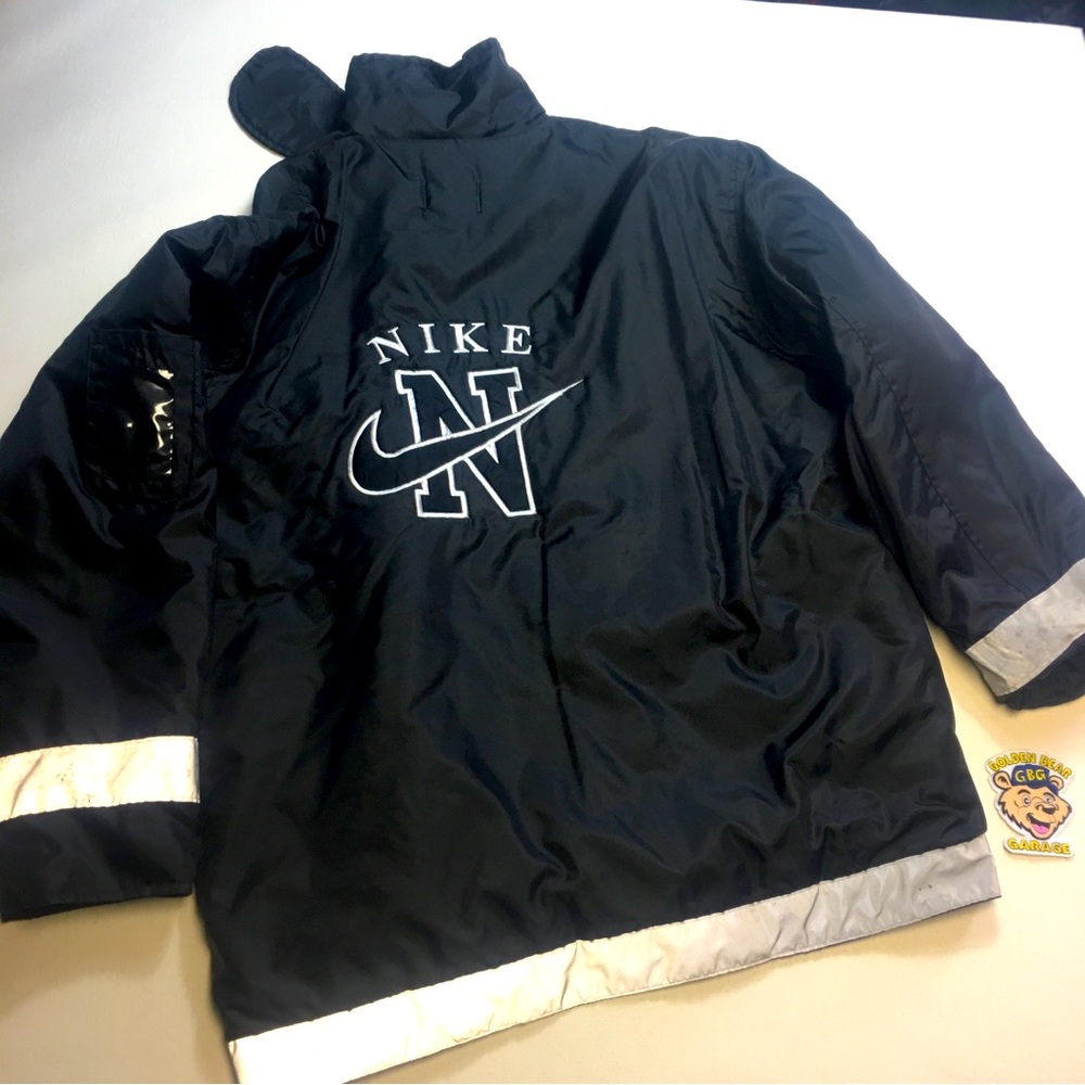 Classic Vintage 90's UA Nike Mens XL Black 3/4 Full Zip Winter Parka Jacket